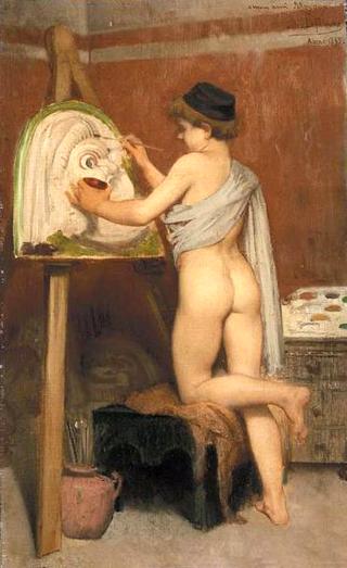 Young Painter of Greek Masks