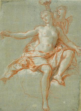 Cupid Stealing Venus' Floral Crown