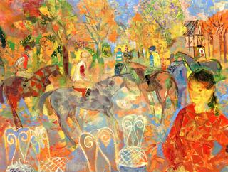 The Paddock with Horses