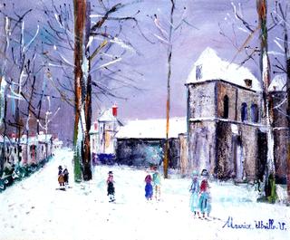 Le chateaux des mesnuls sous la neige