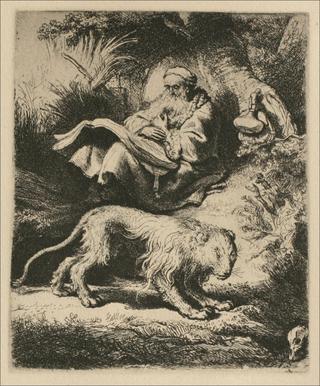 Saint Jerome Reading in the Wilderness