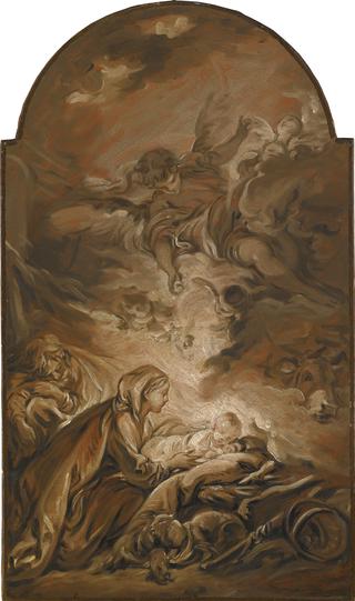 The Nativity with a Hovering Angel