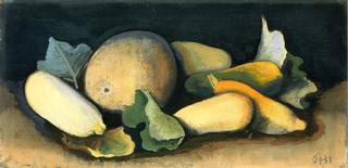 Still LIfe with Melon and Pumpkins