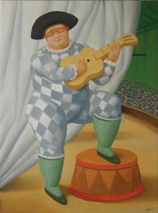 Harlequin with Guitar