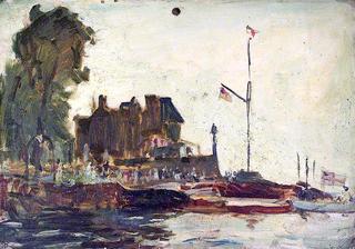 The Royal Yacht Squadron Club House at Regatta Time