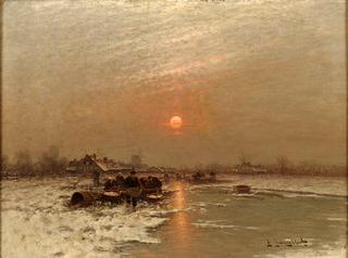Winter River Landscape
