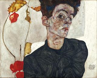 Self-Portrait with Physalis