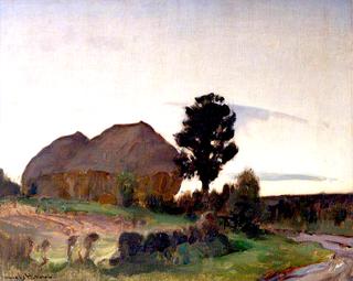 Haystacks, Evening
