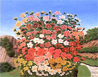 Bank of Flowers in a Landscape
