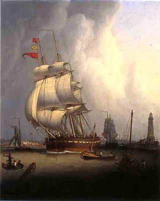 Ships Leaving Boston Harbor