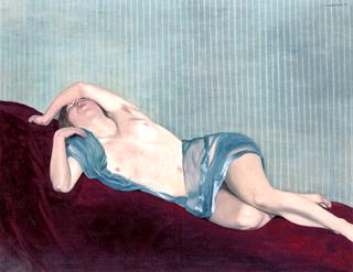 Nude with Green Scarf