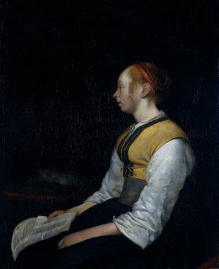 Seated Girl in Peasant Costume