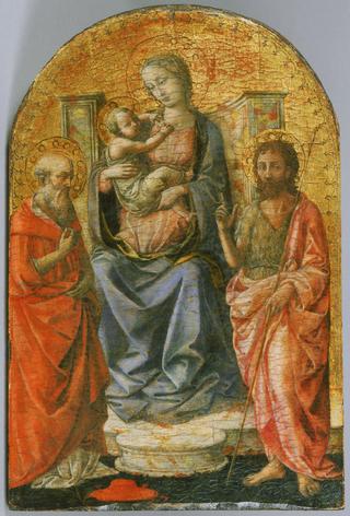 Virgin and Child Enthroned with Saints Jerome and John the Baptist