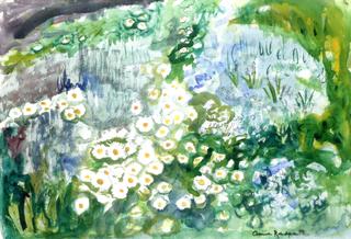 Flowers by a Pool