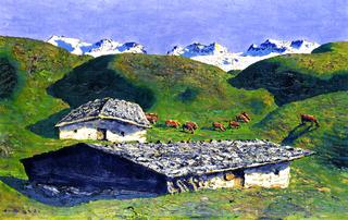 Alpine Pastures and Glaciers
