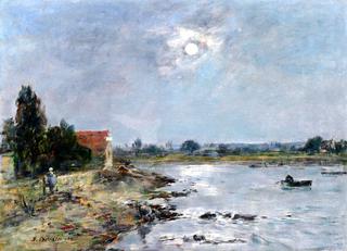 The Banks of the Touques - Moonlight