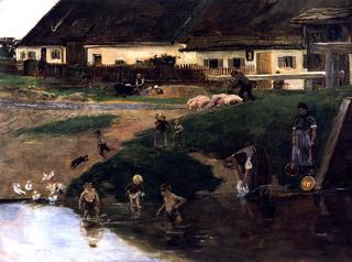 Village Pond in Etzenhauser - Village Idyll