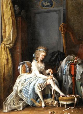 Jeune femme à sa toilette