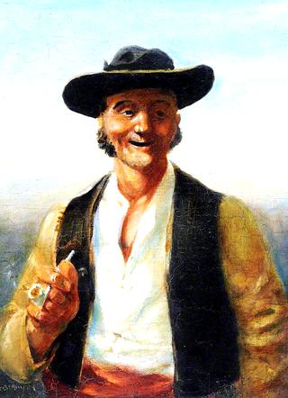 Portrait of a Man with a Pipe and a Hat