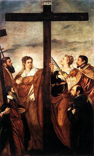 Saints Helen and Barbara Adoring the Cross