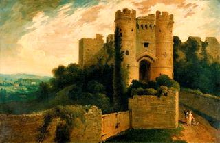 View of the Entrance of Carisbrooke Castle, Isle of Wight