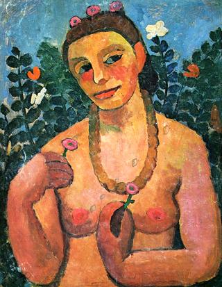 Self-Portrait with Amber Necklace