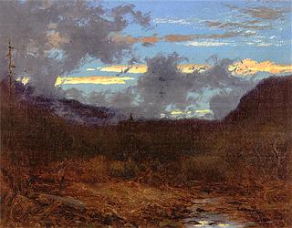 Mist Rising near New Paltz (study)