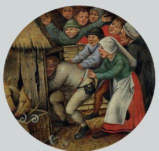 The Drunkard pushed into the Pigsty