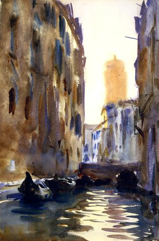 Rio Amalteo with the Campanile of the Frari in the Distance