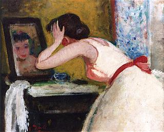 Eugénie Examining Herself in the Mirror