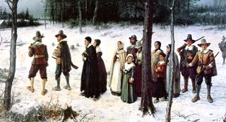 Pilgrims Going to Church
