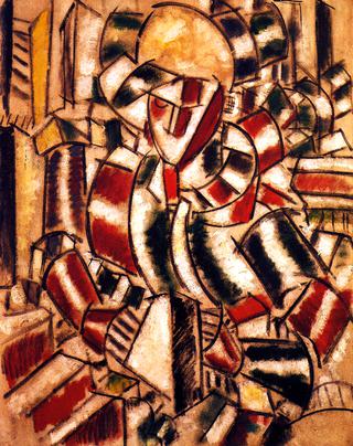 Woman in Red and Green