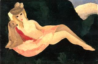 Nude with Dog