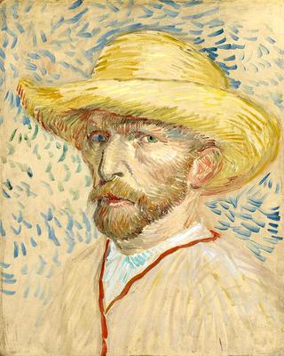Self Portrait with Straw Hat
