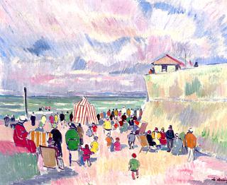 Villerville, Busy Beach
