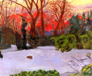 The Garden in the Snow, Sunset
