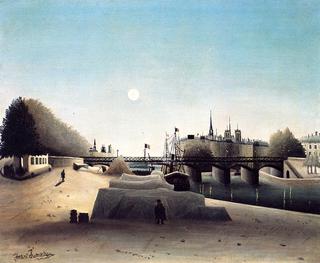 View of Ile Saint-Louis, Near Port Saint-Nicolas, Evening