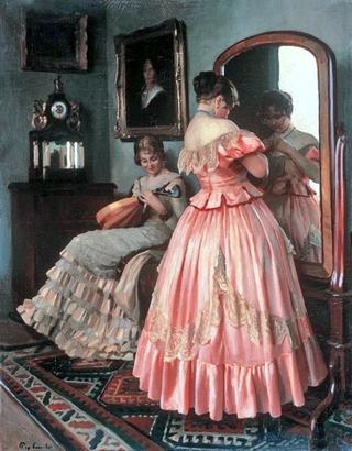 Two Ladies in an Interior