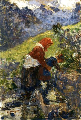 Mother and Child at the Fountain