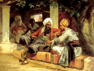 Orientals at a Gaming Board
