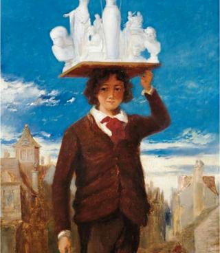 The plaster figure seller