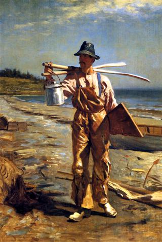 Grand Manan Fisherman Bringing Home His Oars