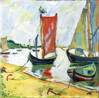 Nidden Coastline with Fisherboats