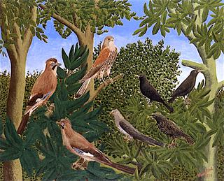 Seven Birds on the Branches