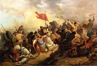Battle Scene (one of a pair)