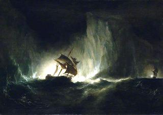 穿过柏格斯山脉的“埃雷布斯”号航母，1842年
