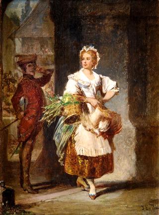 The beautiful market girl