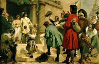 The Great Elector receives the Weavers
