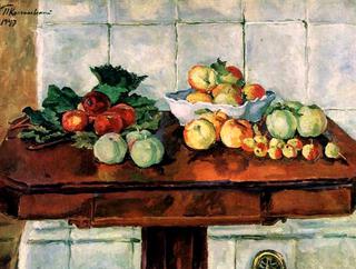 Still Life. Apples on a table