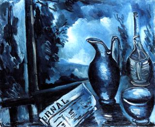 Still Life with Blue Pitcher